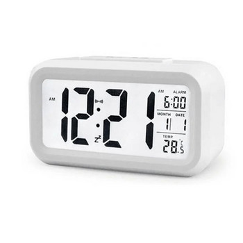 Ψηφιακό Ξυπνητήρι LCD με Ημερολόγιο Θερμόμετρο Ξυπνητήρι Ξυπνητήρι Ψηφιακό επιτραπέζιο ρολόι