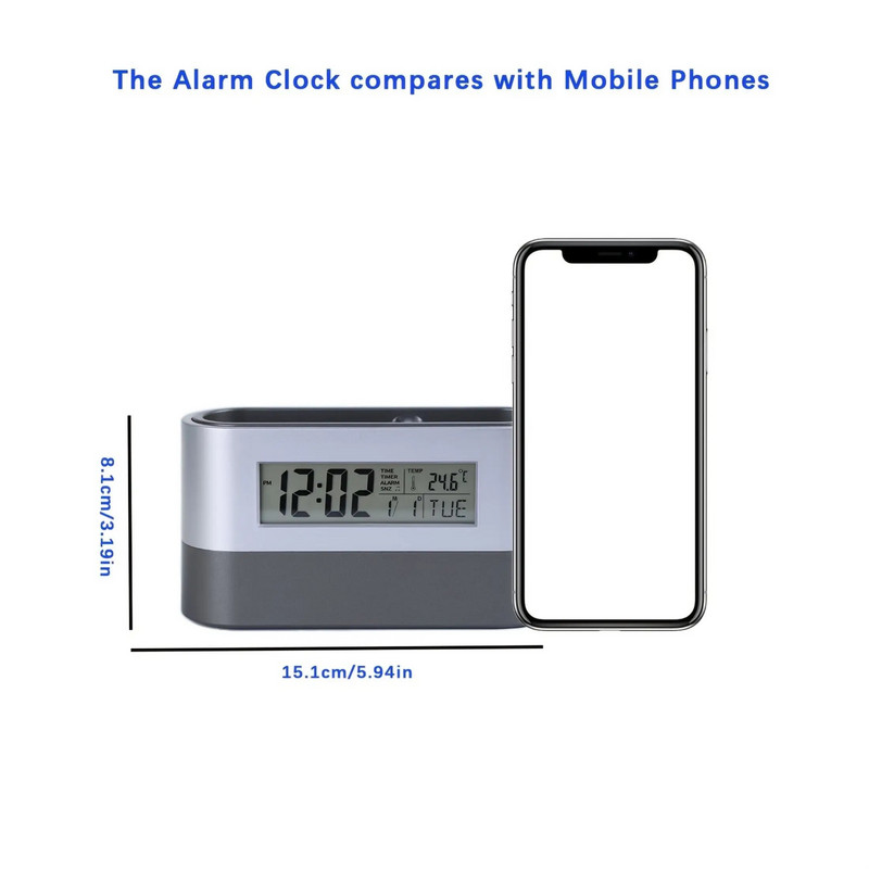 1tk, pliiatsihoidjaga äratuskell Lihtne hall akuga äratuskell