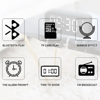 Цифров будилник Електрически устройства за показване на време Акумулаторни многофункционални настолни часовници Устройство за показване на време розов