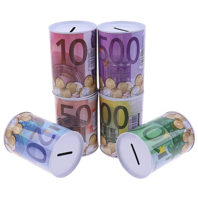Euro Dollar Money Box Sef Cilindar Kasica Prasica Banke za kovanice Depozitne kutije