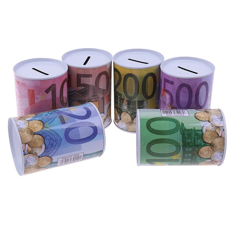 Euro Dollar Money Box Sef Cilindar Kasica Prasica Banke za kovanice Depozitne kutije