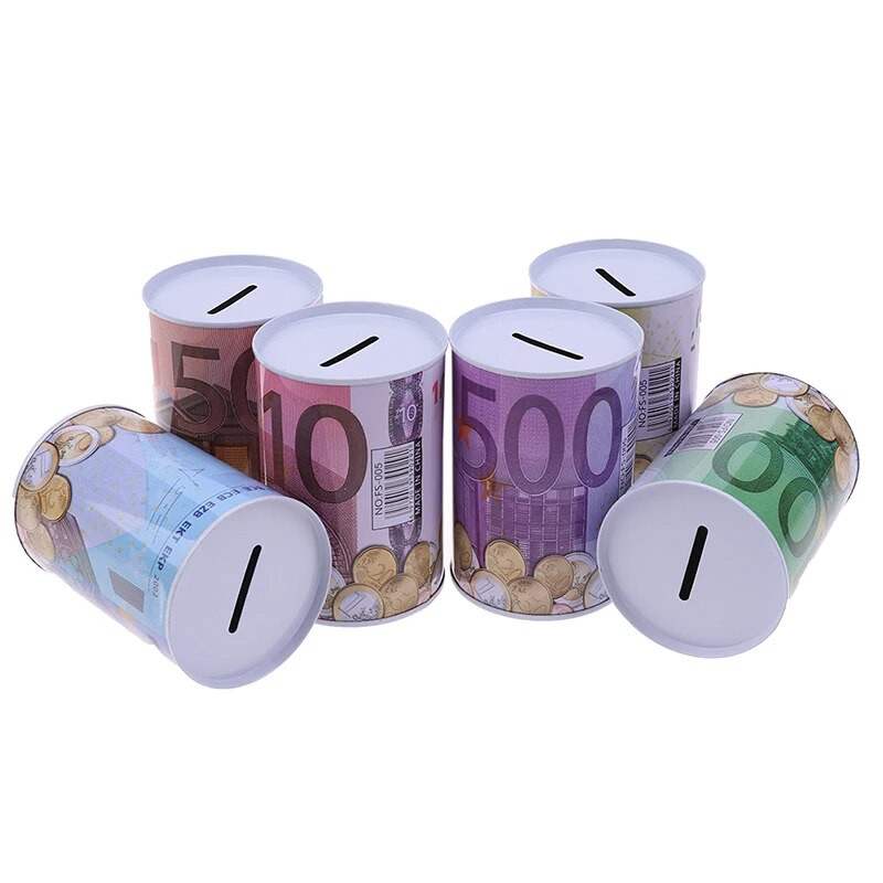 Euro Dollar Money Box Sef Cilindar Kasica Prasica Banke za kovanice Depozitne kutije