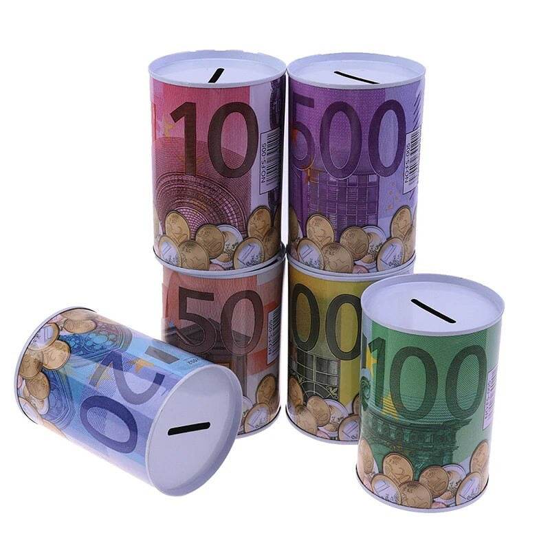 Euro Dollar Money Box Sef Cilindar Kasica Prasica Banke za kovanice Depozitne kutije
