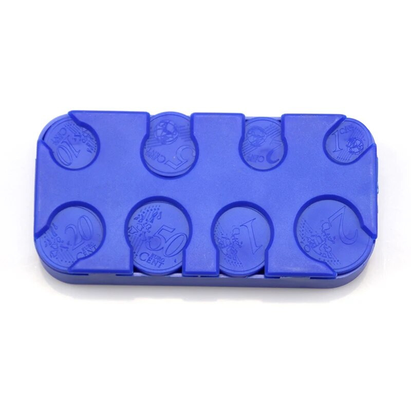 Dozator za euro kovanice, plastične kutije za kovanice, kolekcija, novčanik, organizator, držač za pohranu, držač za autobus, automobil, držač za mjenjač kovanica