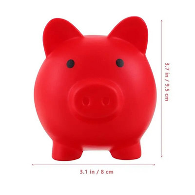 Pușculiță de vinil pentru monede în formă de bani, podoabă, jucărie din lemn, oală indestructibilă, desene animate pentru copii, bănci, set de joacă din lemn pentru copii