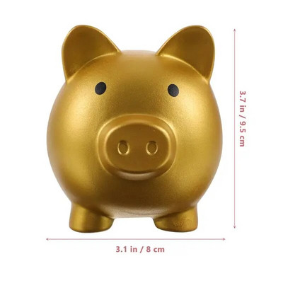 Pușculiță de vinil pentru monede în formă de bani, podoabă, jucărie din lemn, oală indestructibilă, desene animate pentru copii, bănci, set de joacă din lemn pentru copii