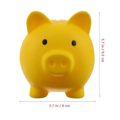 Pușculiță de vinil pentru monede în formă de bani, podoabă, jucărie din lemn, oală indestructibilă, desene animate pentru copii, bănci, set de joacă din lemn pentru copii