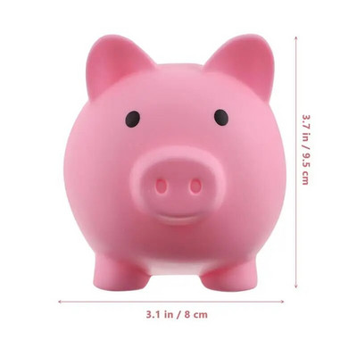 Pușculiță de vinil pentru monede în formă de bani, podoabă, jucărie din lemn, oală indestructibilă, desene animate pentru copii, bănci, set de joacă din lemn pentru copii