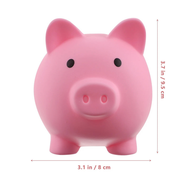 Pușculiță de vinil pentru monede în formă de bani, podoabă, jucărie din lemn, oală indestructibilă, desene animate pentru copii, bănci, set de joacă din lemn pentru copii