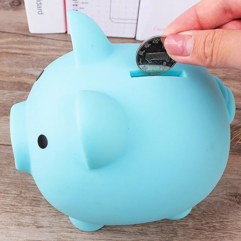 Animacinių filmų kiaulių pinigų dėžutė Piggy Bank monetų laikymo dėžutė vaikams žaislas gimtadienio dovanoms Pinigų taupymo dėžutė vaikams Pinigų banko namų dekoras