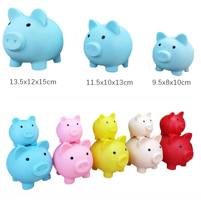 Animacinių filmų kiaulių pinigų dėžutė Piggy Bank monetų laikymo dėžutė vaikams žaislas gimtadienio dovanoms Pinigų taupymo dėžutė vaikams Pinigų banko namų dekoras