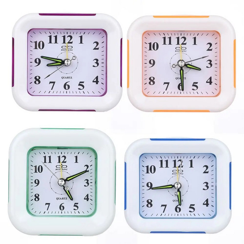 Madingi baterijomis veikiantys be žymėjimo numerio Laikrodis Namų dekoras Žadintuvas prie lovos stovintys laikrodžiai