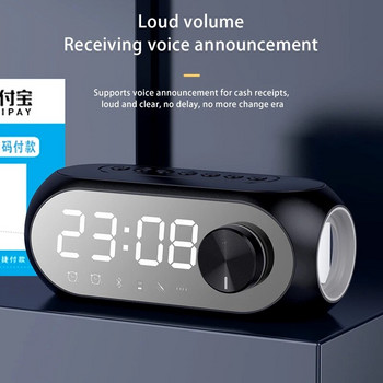 RGB безжичен Bluetooth високоговорител Субуфер Будилник FM радио Часовник USB зареждане Електронен часовник Домашен работен плот Огледало Декорация