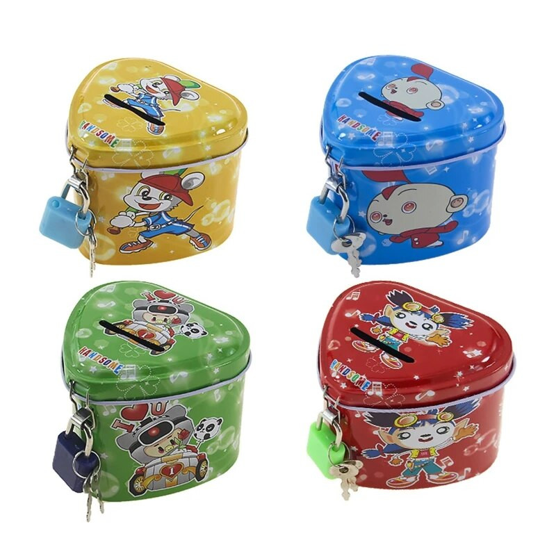 Armas multikas hoiupõrsasseif lukuga rahakast VÕTI jaoks loominguliste mündikarpide jaoks Müntide säästmine lastele sünnipäevakingitus