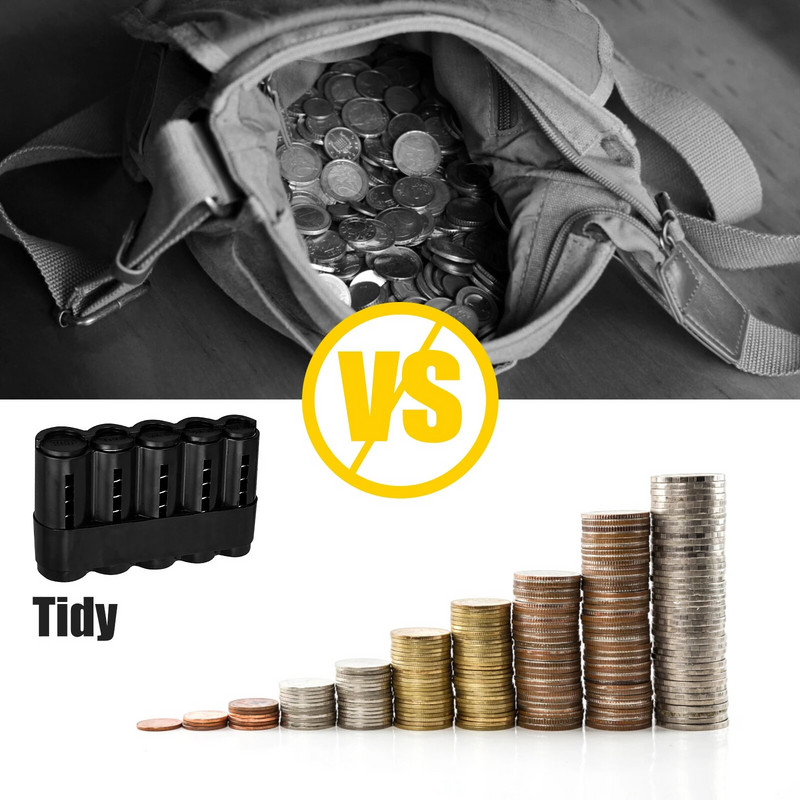 MOONBIFFY euro monetų laikymo piniginė, taupyklė