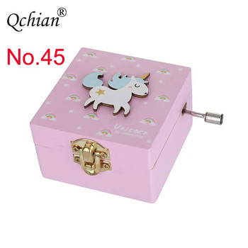 Ξύλινο Μουσικό Κουτί Unicorn Hand-ed Girls Κοσμήματα Μουσικό Κουτί ToyGame Box Ειδικό αναμνηστικό δώρο για μωρό Παιδί Κοριτσάκι