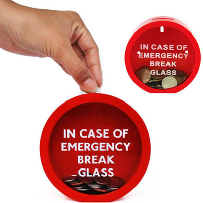 1db sürgősségi érme összetörő malacpersely, újszerű takarékdoboz gyerekeknek, gyerekeknek, pénz