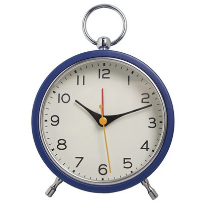 Európai stílusú fém szundi ébresztőóra egyszerű függőgyűrűvel, kvarc asztali óra, kreatív világító diák mutató óra (sn