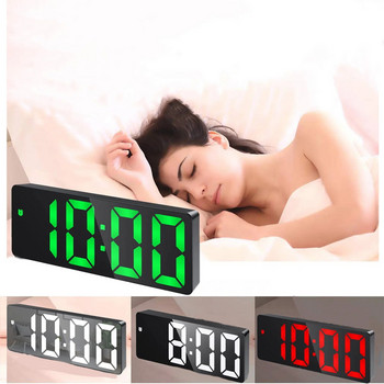 Ψηφιακό Ξυπνητήρι LED Ρολόι Μινιμαλιστικό στυλ Ρολόι Ξυπνητήρι με μεγάλα γράμματα Οθόνη θερμοκρασίας Ρυθμιζόμενη φωτεινότητα