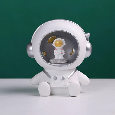 Astronauti rahakast Käsitsi valmistatud hoiupõrsas lauakuju öövalgustid LED kodukaunistused laste mänguasjad loomingulised kingitused õpilastele
