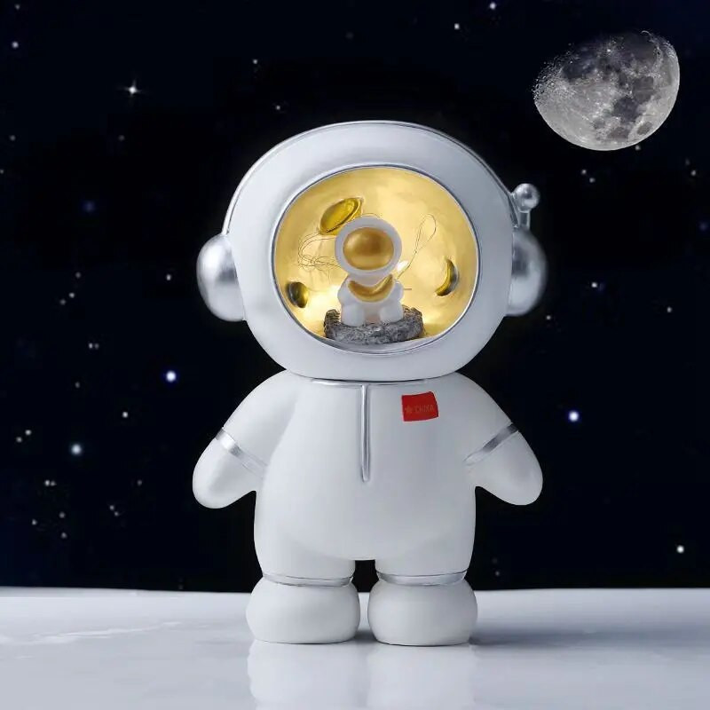 Astronauti rahakast Käsitsi valmistatud hoiupõrsas lauakuju öövalgustid LED kodukaunistused laste mänguasjad loomingulised kingitused õpilastele