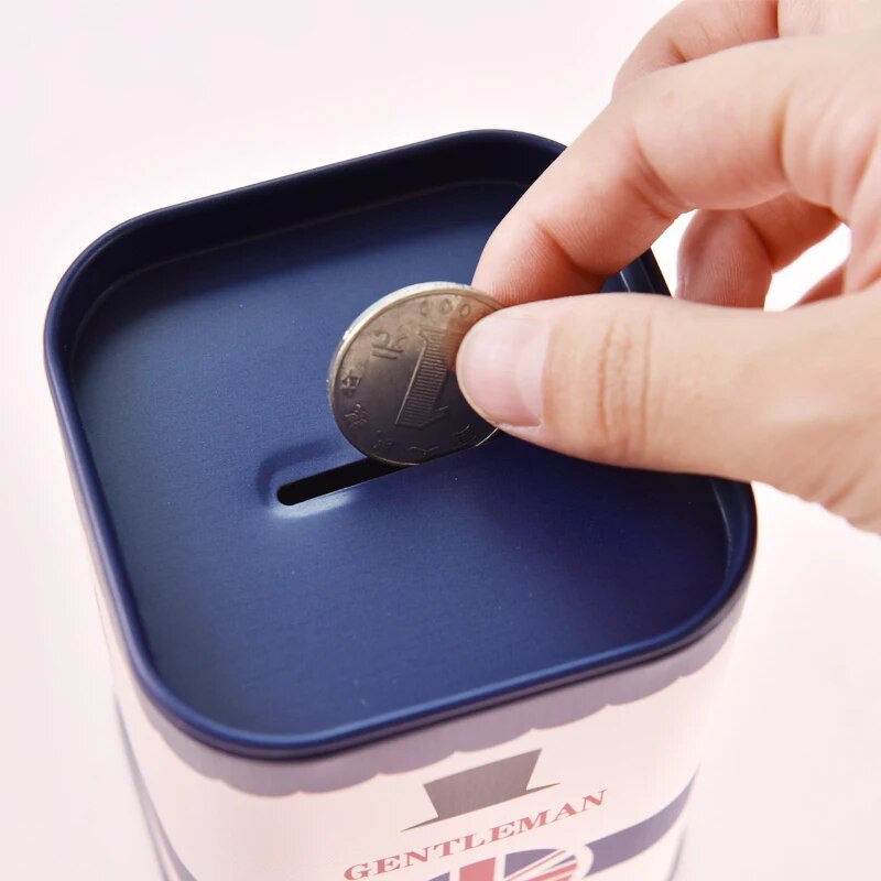 1 kom. Slatka kasica prasica Metalna personalizirana četvrtasta serija dnevnika Kutija od limenih tanjura Lonac za uštedu novca Kutija za novčiće Kutija za nakit Spremnik