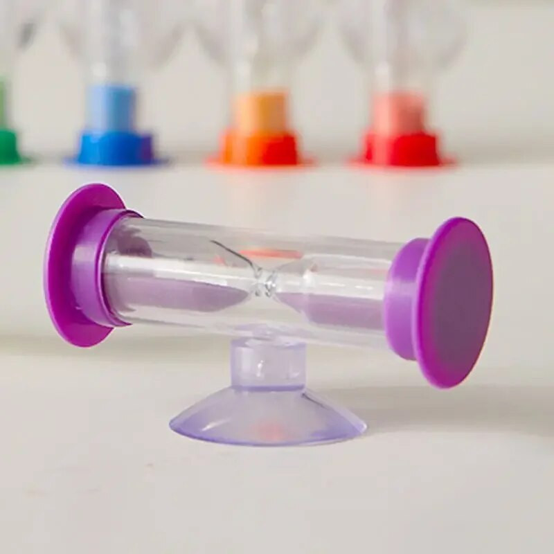 1vnt 2/3 minutės dušo laikmatis Dantų valymas Plastikinis siurbimo puodelis Smėlio laikrodis Smėlio laikrodis darbalaukio ornamentas Naujos kūrybingos dovanos vaikams