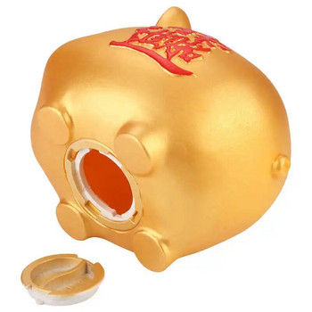 Златна сладка пластмасова банка за прасе Играчка за прасе Money Cash Collectible Saving Box Детски подарък Money Cash Saving Box Органайзер