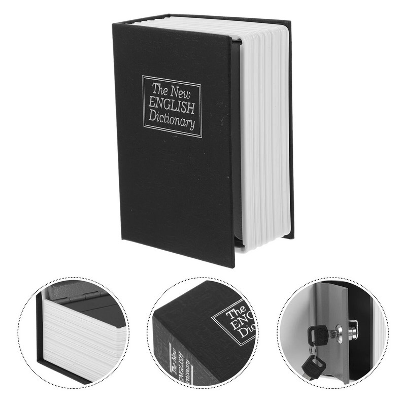 Касичка във формата на книга, бижута, кутия за спестяване на монети, книга, парична банка, малка сейфова кутия, речник, мини книжка, сейф за сигурност, шкафче за ключове