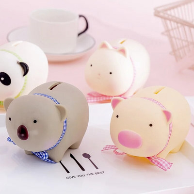 Pig/ Cat/ Koala/ Panda Korea Creativity Cartoon Anti-fall Plastic Piggy Bank Child Lovely Doll Coin Money Bank копилка за пари