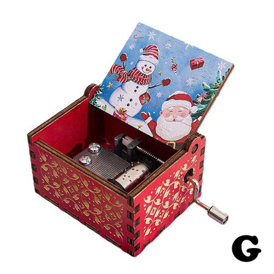 Sretan Božić Glazbena kutija Anime tema Drvena ručno okretna glazbena kutija Dječji novogodišnji rođendanski dar