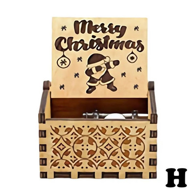 Sretan Božić Glazbena kutija Anime tema Drvena ručno okretna glazbena kutija Dječji novogodišnji rođendanski dar