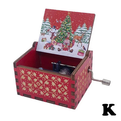 Sretan Božić Glazbena kutija Anime tema Drvena ručno okretna glazbena kutija Dječji novogodišnji rođendanski dar