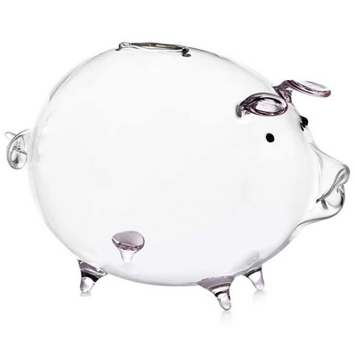 Sea hoiupõrsas rahakarbid Müntide säästukarp Armas läbipaistev klaasist suveniir Sünd