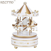 Carousel Music Box festett, Óriáskerék díszek, Műanyag, Könnyű használat, Tortatartozékok, Lakásdekoráció, Igényes dizájn