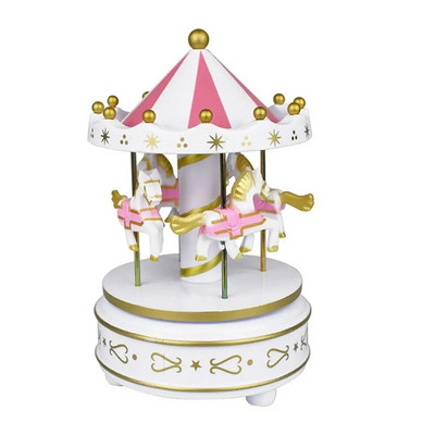 Carousel Music Box festett, Óriáskerék díszek, Műanyag, Könnyű használat, Tortatartozékok, Lakásdekoráció, Igényes dizájn