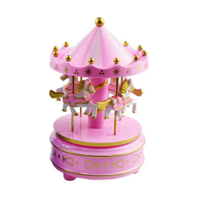 Carousel Music Box festett, Óriáskerék díszek, Műanyag, Könnyű használat, Tortatartozékok, Lakásdekoráció, Igényes dizájn
