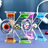 Dupla színű homokos homokóra színes mobil folyadék időzítő szorongásoldó folyadék mozgás buborék óra olaj homoküveg dekoratív ajándék