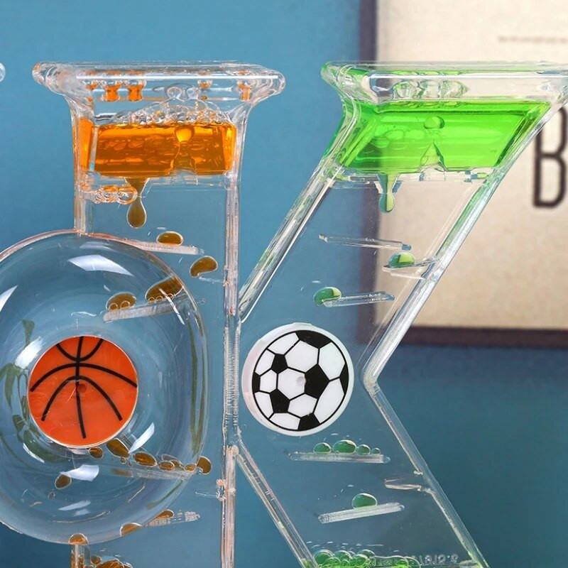 Dupla színű homokos homokóra színes mobil folyadék időzítő szorongásoldó folyadék mozgás buborék óra olaj homoküveg dekoratív ajándék