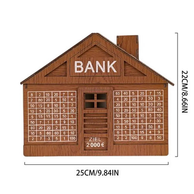 Drvena kasica za gotovinu Kućna štednja Kasica 1000 ili 2000 eura Brojalica novca za odrasle Japanska kasica prasica