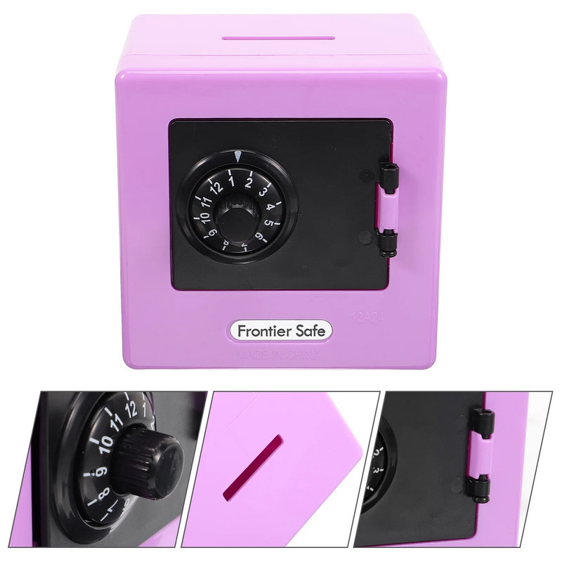 Pinigų stiklainis Pinigų laikymo dėžutė Miniatiūrinė vaikiška seifinė monetų taupymo dėžutė Maži vaikams Pinigų laikiklis Vaikiškas Piggy Bank