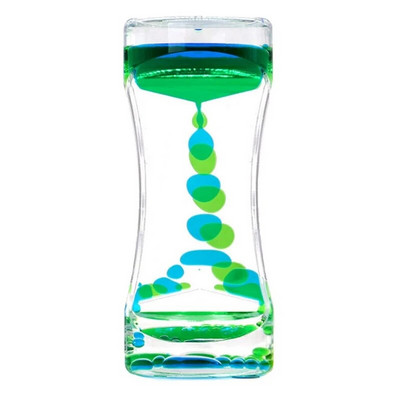 Dupla színű homokos homokórák színes folyadék időzítő szorongásoldó folyadék mozgás időzítő buborék időzítő olaj homokóra lakberendezés