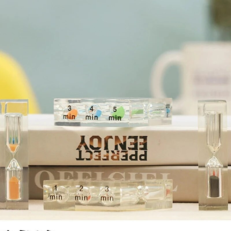 Akrilo smėlio laikrodžio laikmatis 1/2/3/4/5 minutės Kūrybinis laiko kanalas Namų dekoras Tualeto priedai Šventės Sablier Zandloper