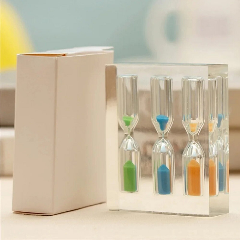 Akrilo smėlio laikrodžio laikmatis 1/2/3/4/5 minutės Kūrybinis laiko kanalas Namų dekoras Tualeto priedai Šventės Sablier Zandloper