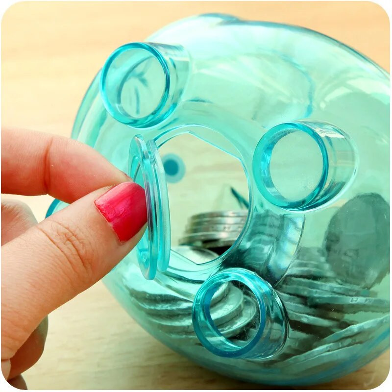 Armas multikas notsu Rahapank Plastikust läbipaistvad mündid Raha säästukarp Müntide Seakujuline rahahoiukarp müntide jaoks