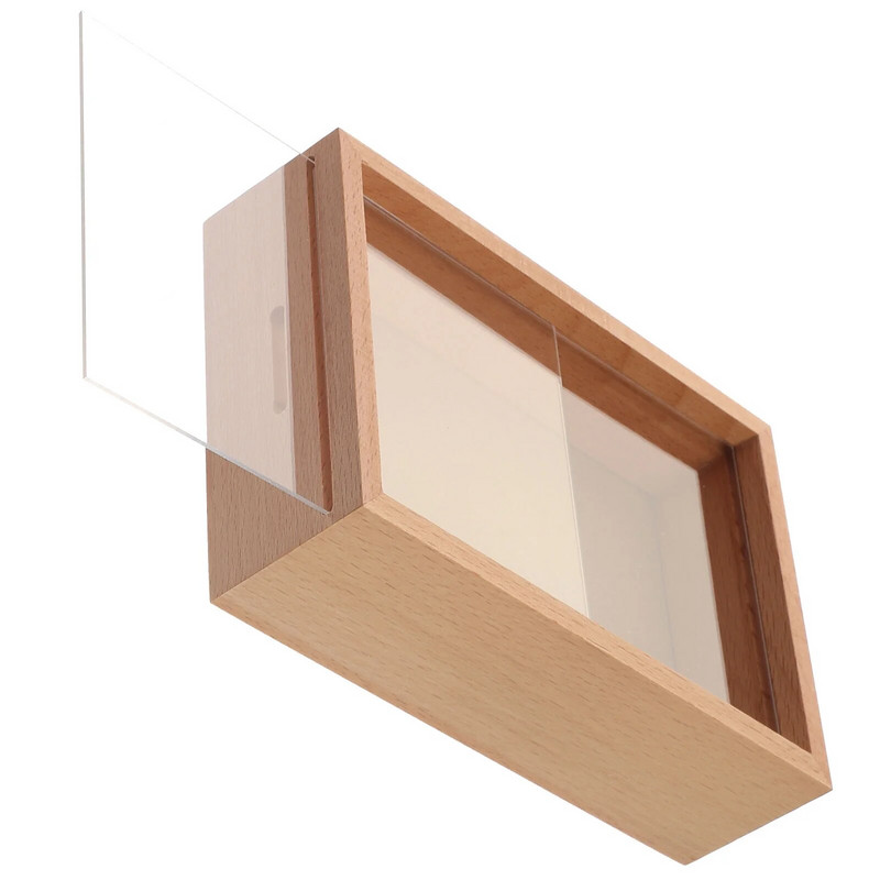 Mediniai rėmeliai Piggy Bank vaikų paveikslų rėmeliai Monetų bankeliai suaugusiems Akrilo pinigai vaikams