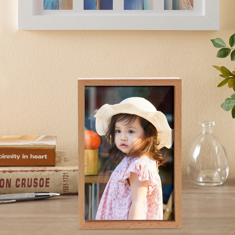 Mediniai rėmeliai Piggy Bank vaikų paveikslų rėmeliai Monetų bankeliai suaugusiems Akrilo pinigai vaikams