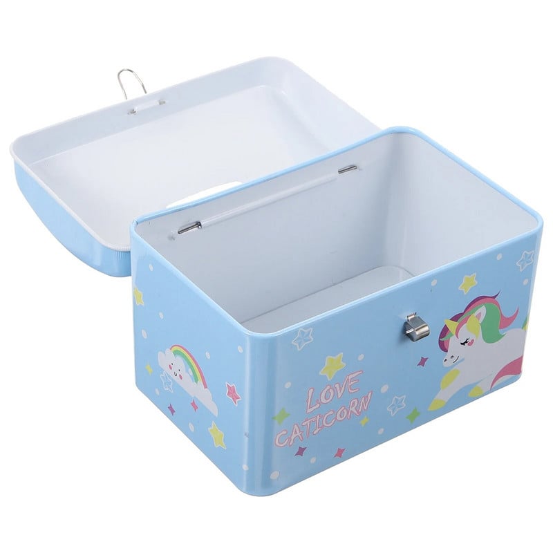 Unicorn Piggy Bank Κλειδαριά Λευκοσίδηρος Μεταλλική Τράπεζα Χρημάτων Κινούμενα σχέδια Άθραυστο Κουτί κερμάτων Παιδικά Δώρα Διακόσμηση σπιτιού