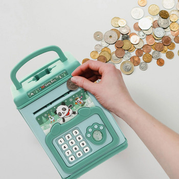 Προσομοίωση δακτυλικών αποτυπωμάτων Saving Pot Cartoon Saving Pot Electronic Piggy Bank Mini ATM Coin Bank Box Saving Without