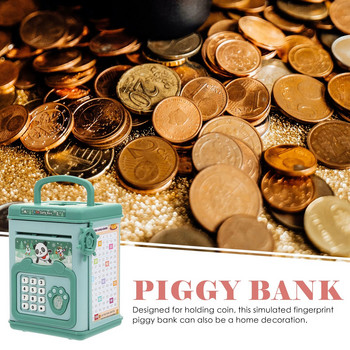 Προσομοίωση δακτυλικών αποτυπωμάτων Saving Pot Cartoon Saving Pot Electronic Piggy Bank Mini ATM Coin Bank Box Saving Without
